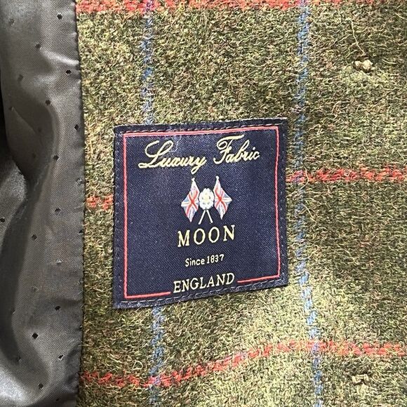 Jack Murphy Women’s Harriet Tweed Blazer Wool Jacket Green Herringbone Check 12 - Picture 8 of 13